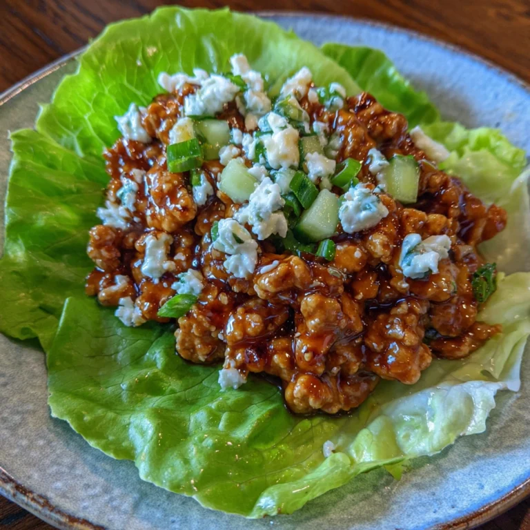 Hot Honey Garlic Turkey Lettuce Cups
