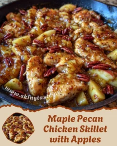 Maple Pecan Chicken Skillet with Apples