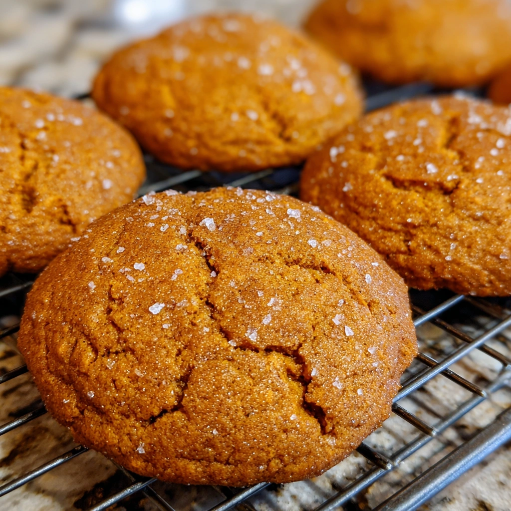 Hand holding a pumpkin maple cookie with bites