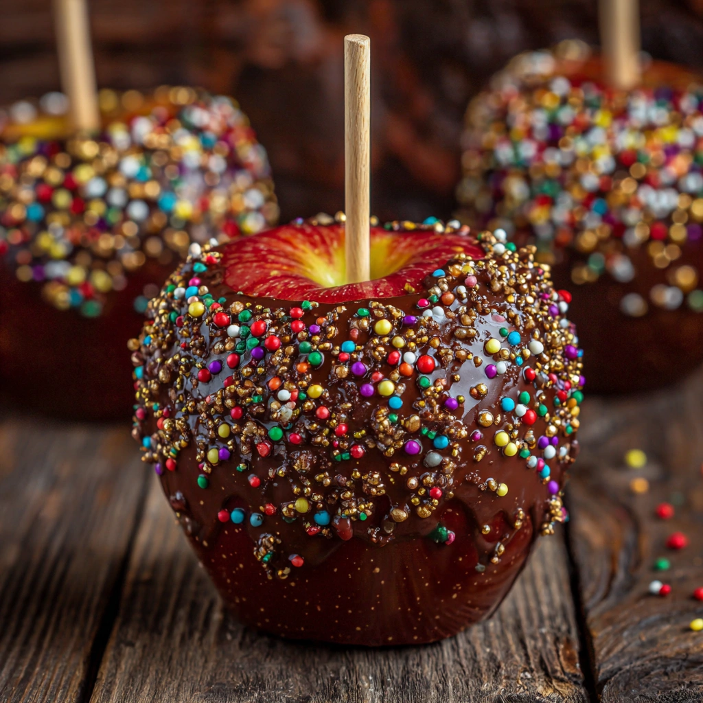 Spooky Chocolate Apple Pops