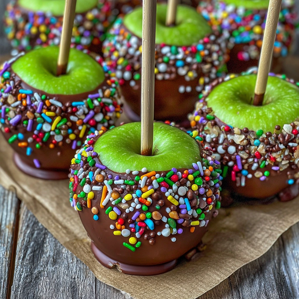 Spooky Chocolate Apple Pops