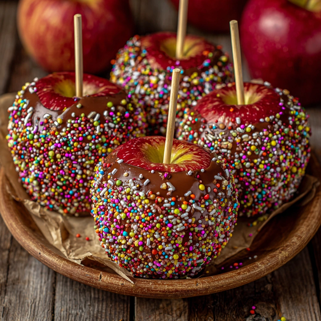 Spooky Chocolate Apple Pops