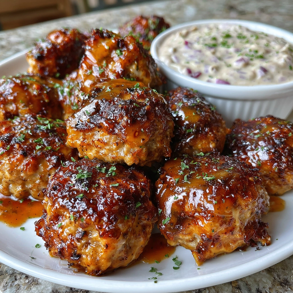 Apple Cider Turkey Meatballs with Maple Mustard Cottage Dip 8 Apple Cider Turkey Meatballs with Maple Mustard Cottage Dip