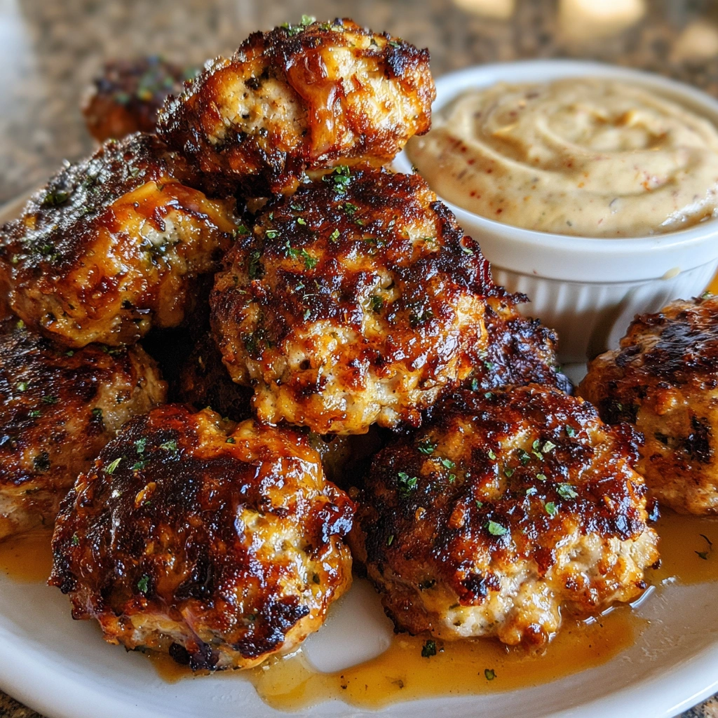 Apple Cider Turkey Meatballs with Maple Mustard Cottage Dip 6 Apple Cider Turkey Meatballs with Maple Mustard Cottage Dip