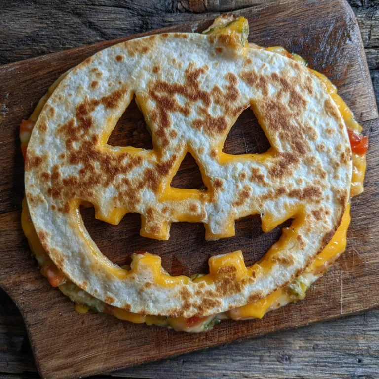 Cheesy Jack o Lantern Quesadillas