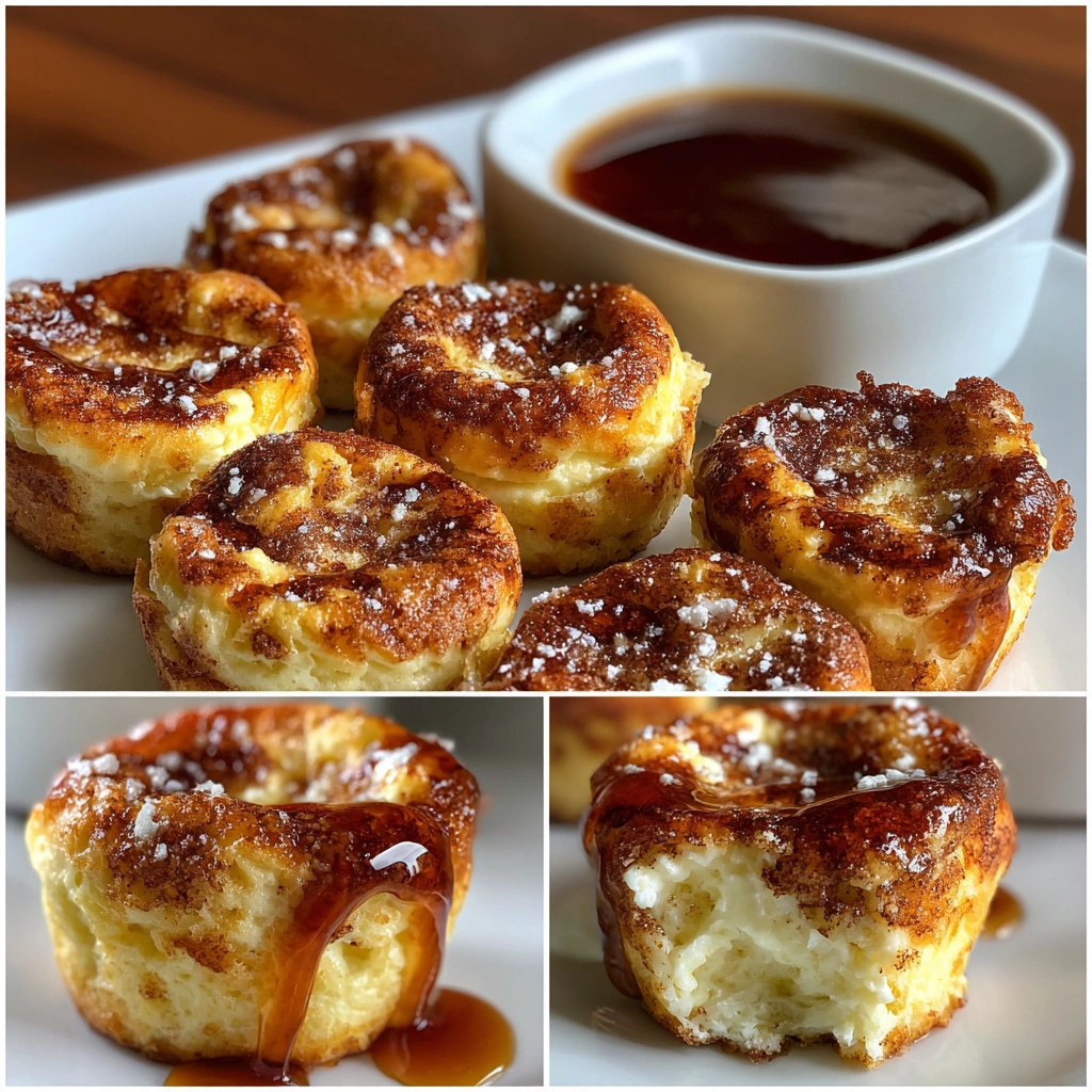Cottage Cheese Cinnamon Roll Pancake Bites With Maple Dip 1
