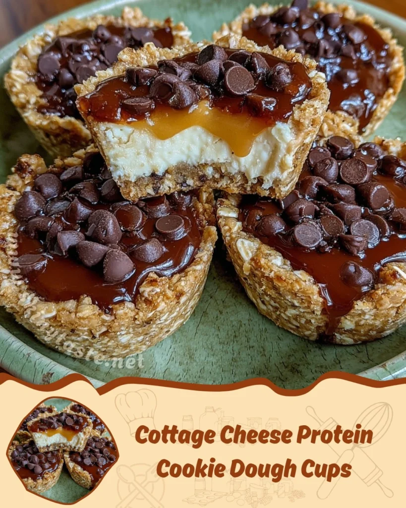 Cottage Cheese Protein Cookie Dough Cups (No-Bake & Freezer-Friendly) 6 Cottage Cheese Protein Cookie Dough Cups