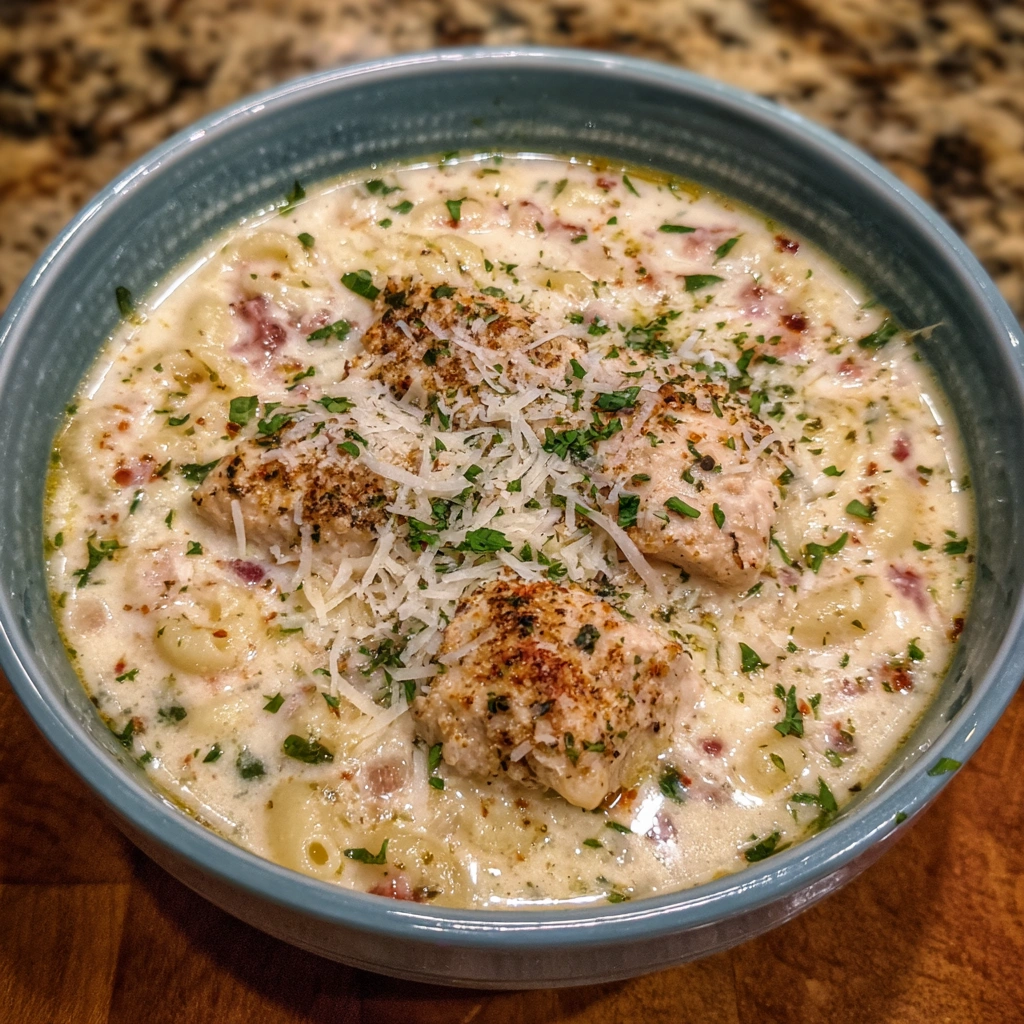 Creamy Chicken Parmesan Soup