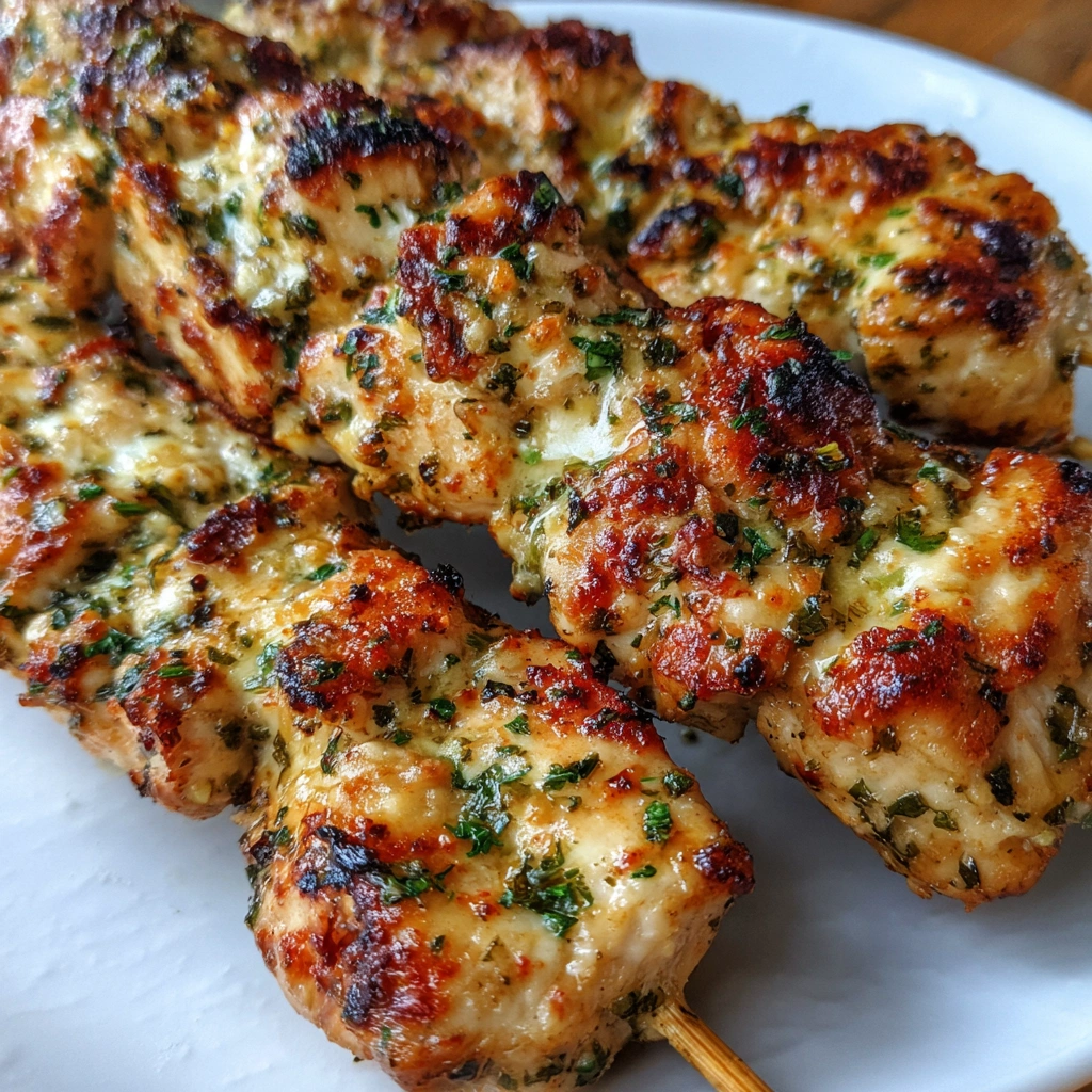 Crispy Air Fryer Garlic Parmesan Chicken Skewers: Irresistible 3x Cheesy 8 Crispy Air Fryer Garlic Parmesan Chicken Skewers