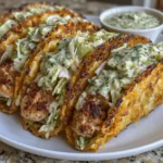 Dill Pickle Ranch Chicken Tacos with Crispy Cheese