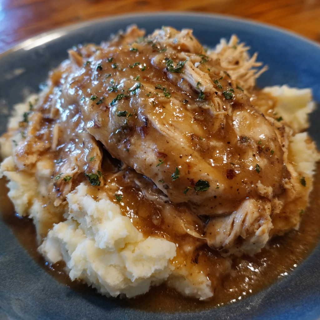 Easy Crockpot Chicken and Gravy