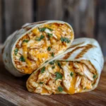 Melty Garlic Chicken Wraps with Cheese
