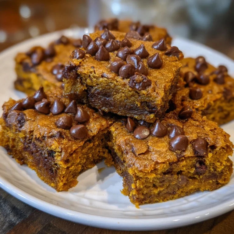Pumpkin Chocolate Chip Bars Pumpkin Blondies