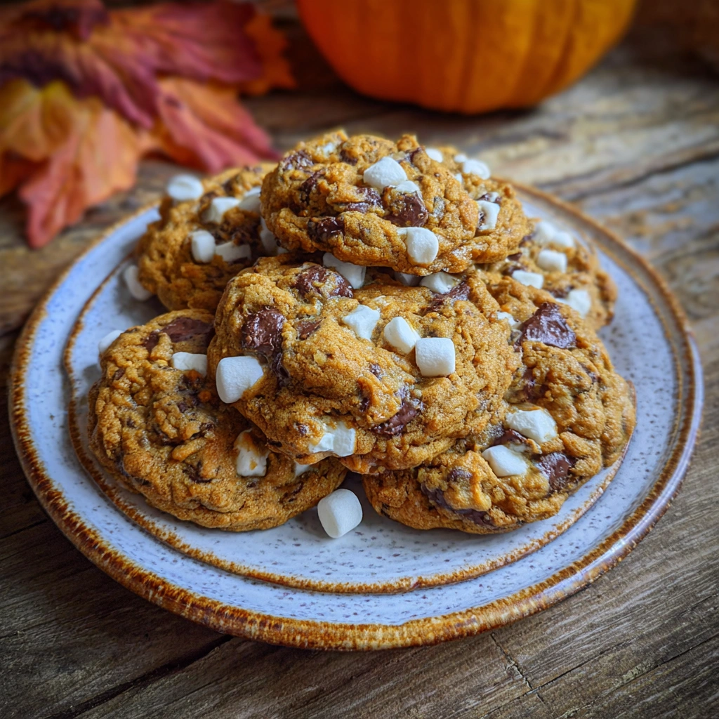Pumpkin S’mores Cookies bring 5 Epic Easy Delish bites. 6 Pumpkin S’mores Cookies