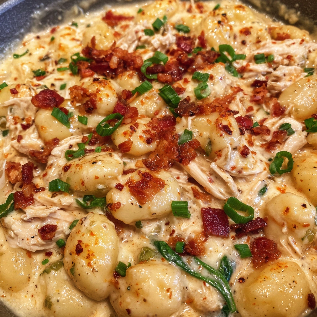 Quick Creamy Crack Chicken Gnocchi
