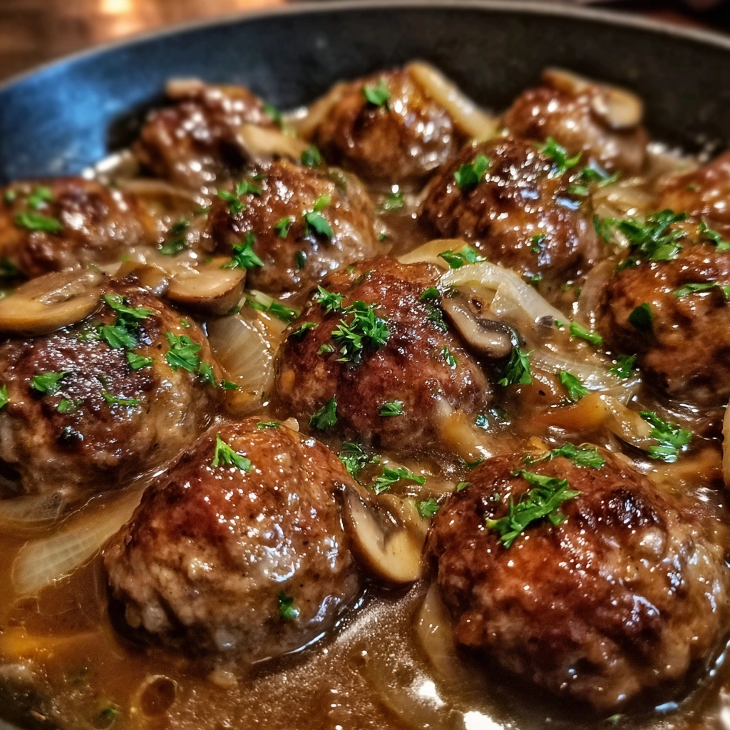 Slow Cooker Salisbury Steak Meatballs are 3 Easy Yum Wow. 8 Slow Cooker Salisbury Steak Meatballs