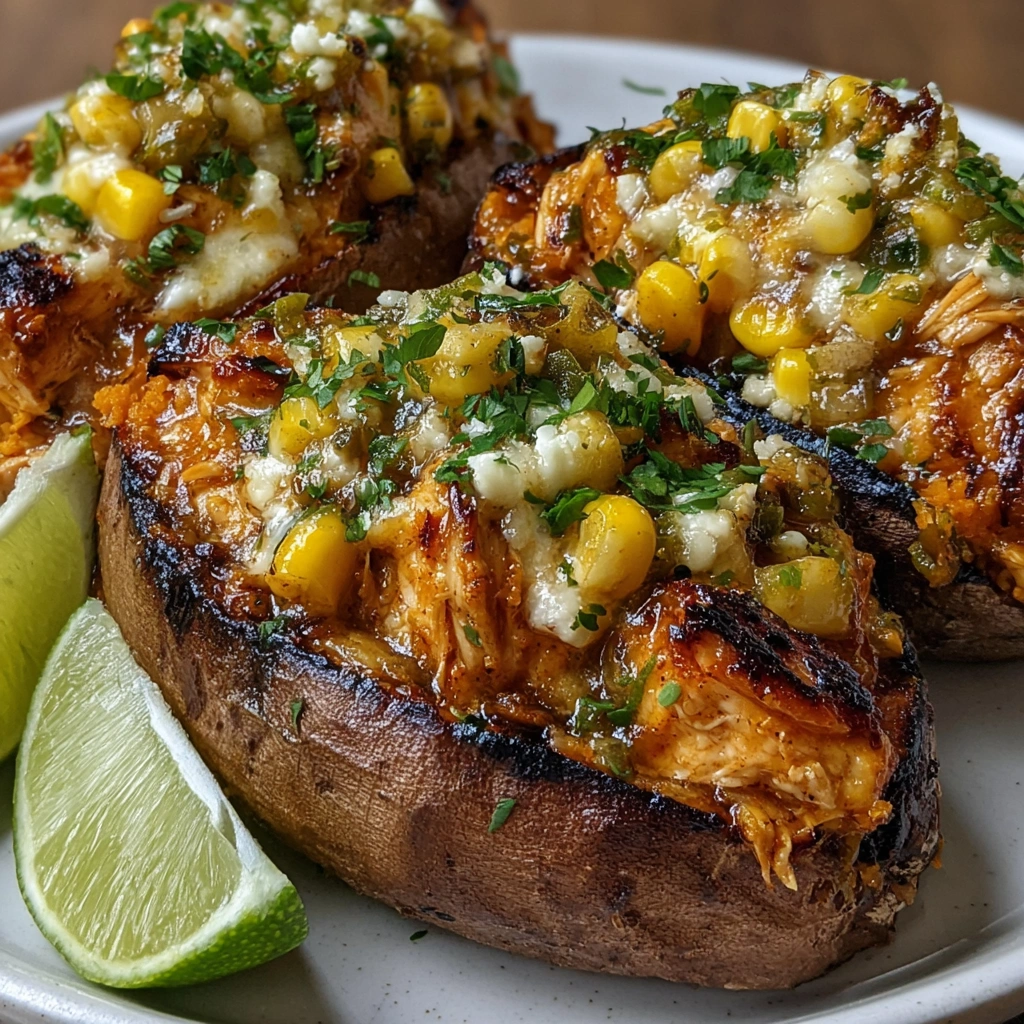 Street Corn Chicken Sweet Potatoes with Hot Honey Lime 8 Street Corn Chicken Sweet Potatoes with Hot Honey Lime
