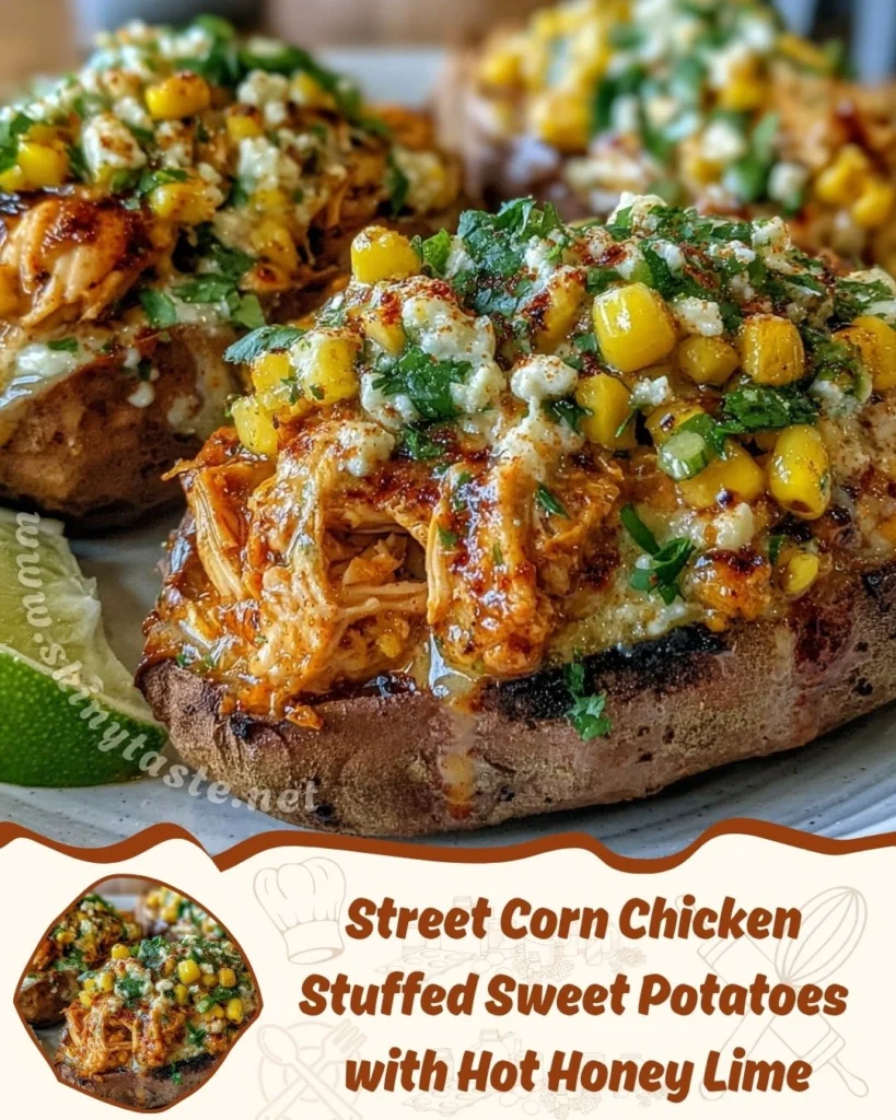 Street Corn Chicken Sweet Potatoes with Hot Honey Lime 7 Street Corn Chicken Sweet Potatoes with Hot Honey Lime