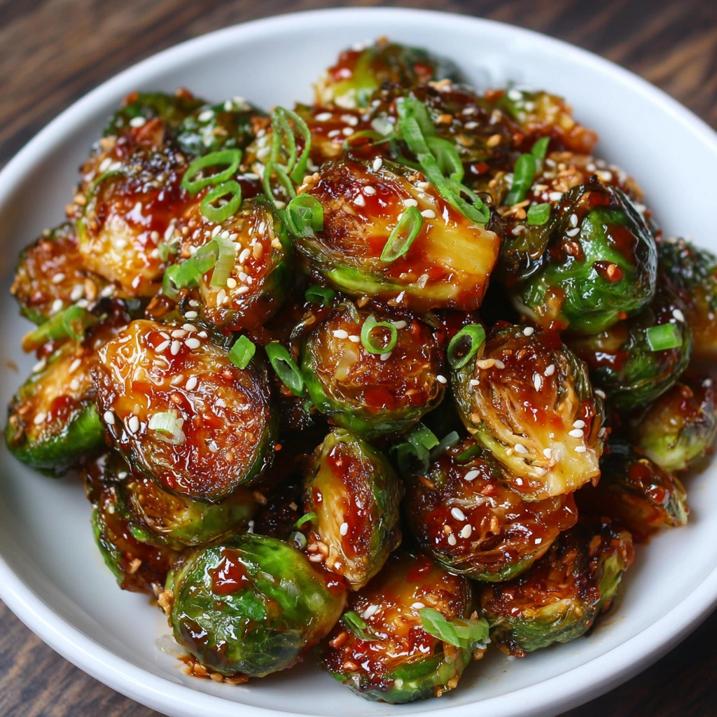 Sweet Chili Air Fryer Brussels Sprouts