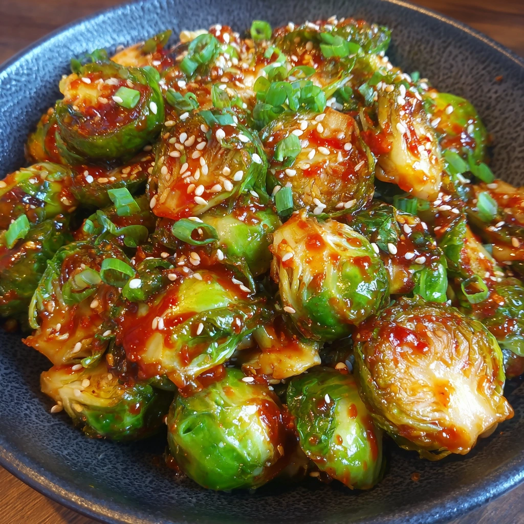 Sweet Chili Air Fryer Brussels Sprouts