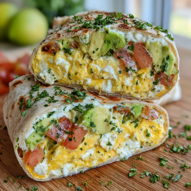 High-Protein Breakfast Wrap with Cottage Cheese and Avocado 4 Zesty Cottage Cheese and Avocado Breakfast Wrap