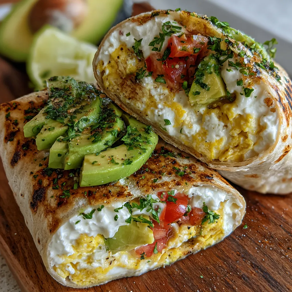 High-Protein Breakfast Wrap with Cottage Cheese and Avocado 5 Zesty Cottage Cheese and Avocado Breakfast Wrap