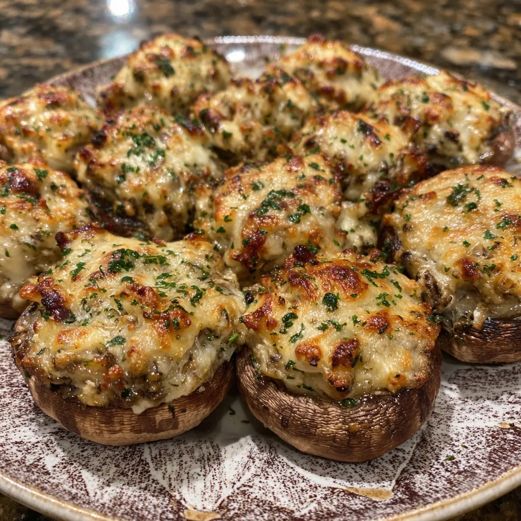 Best Christmas Stuffed Mushrooms
