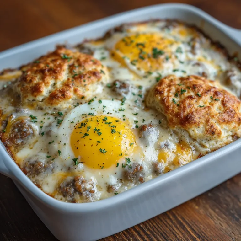 Biscuits and Gravy Casserole – Easy Cracker Barrel Copycat