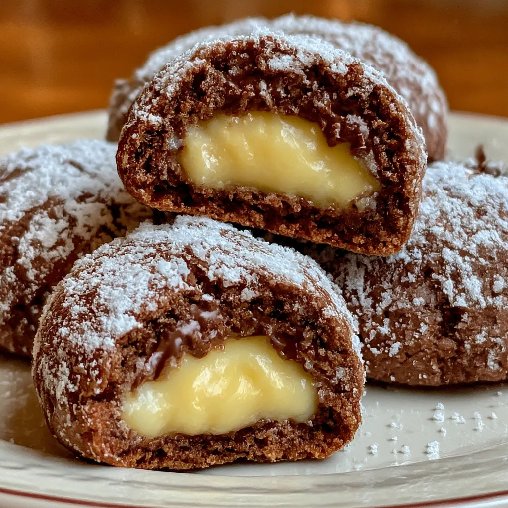 Chocolate Crinkle Cookies with Reese’s Peanut Butter Filling