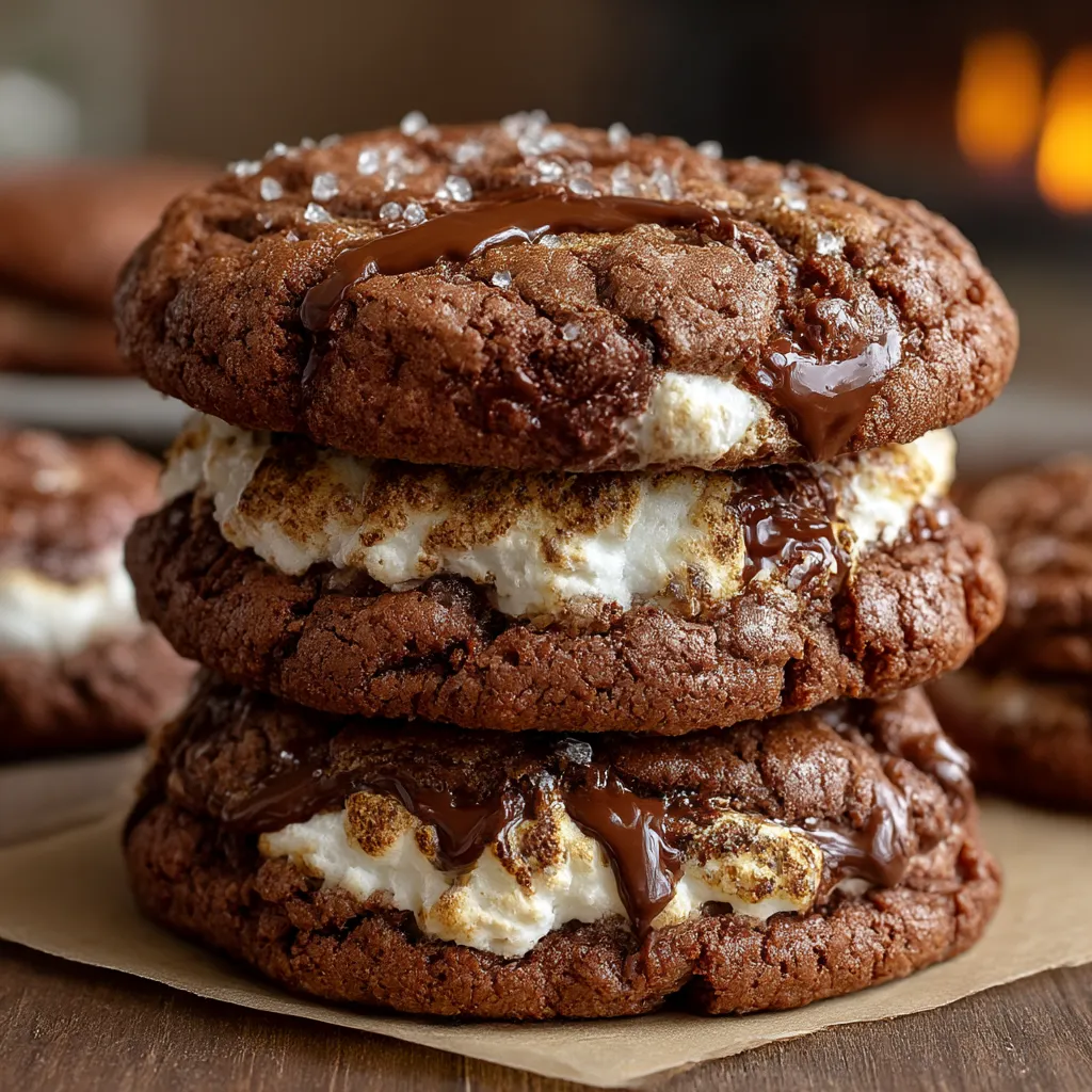 Chocolate Marshmallow Swirl Cookies