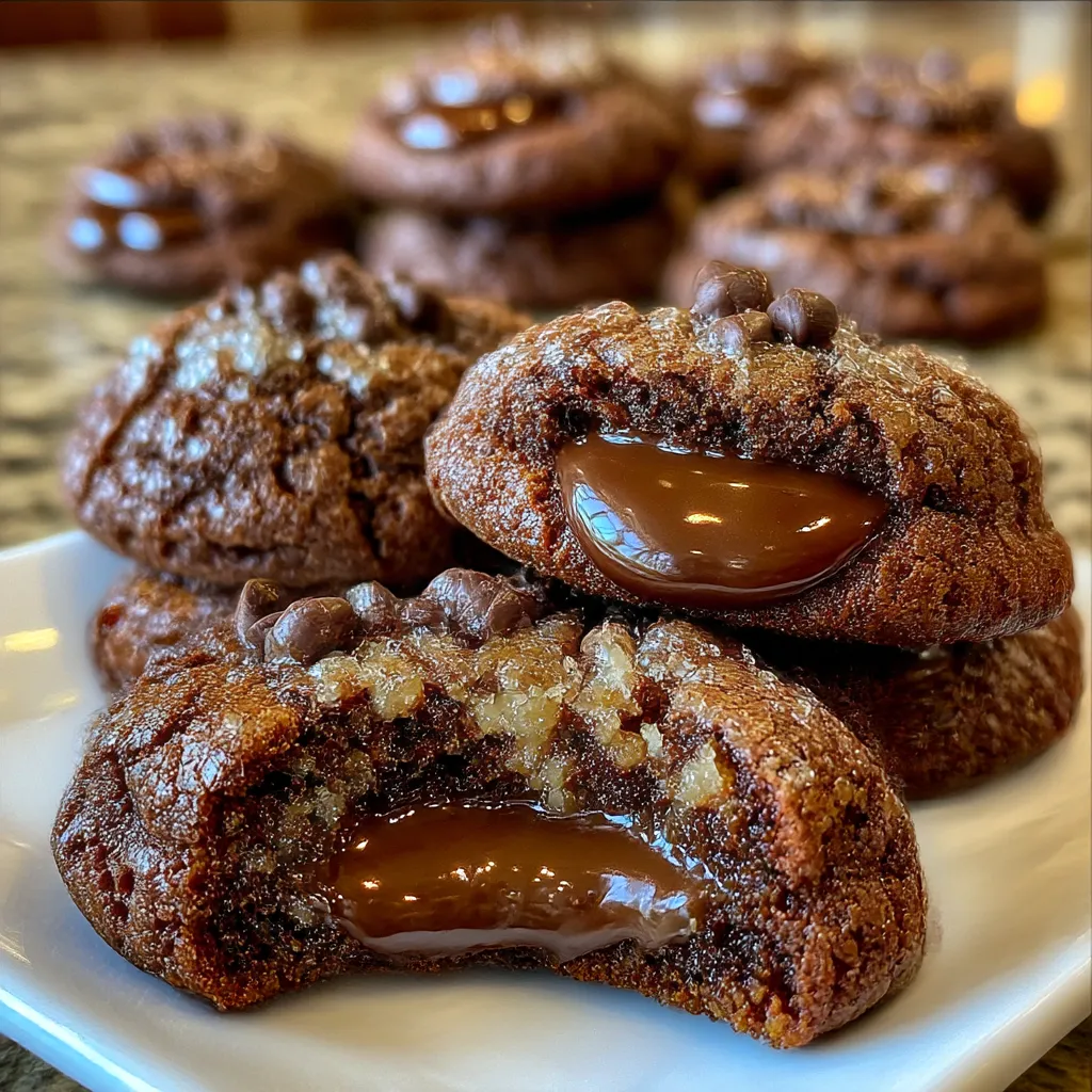 Chocolate Thumbprint Cookies