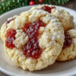 Christmas Raspberry Cream Cookies