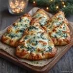 Christmas Tree Spinach Dip Breadsticks