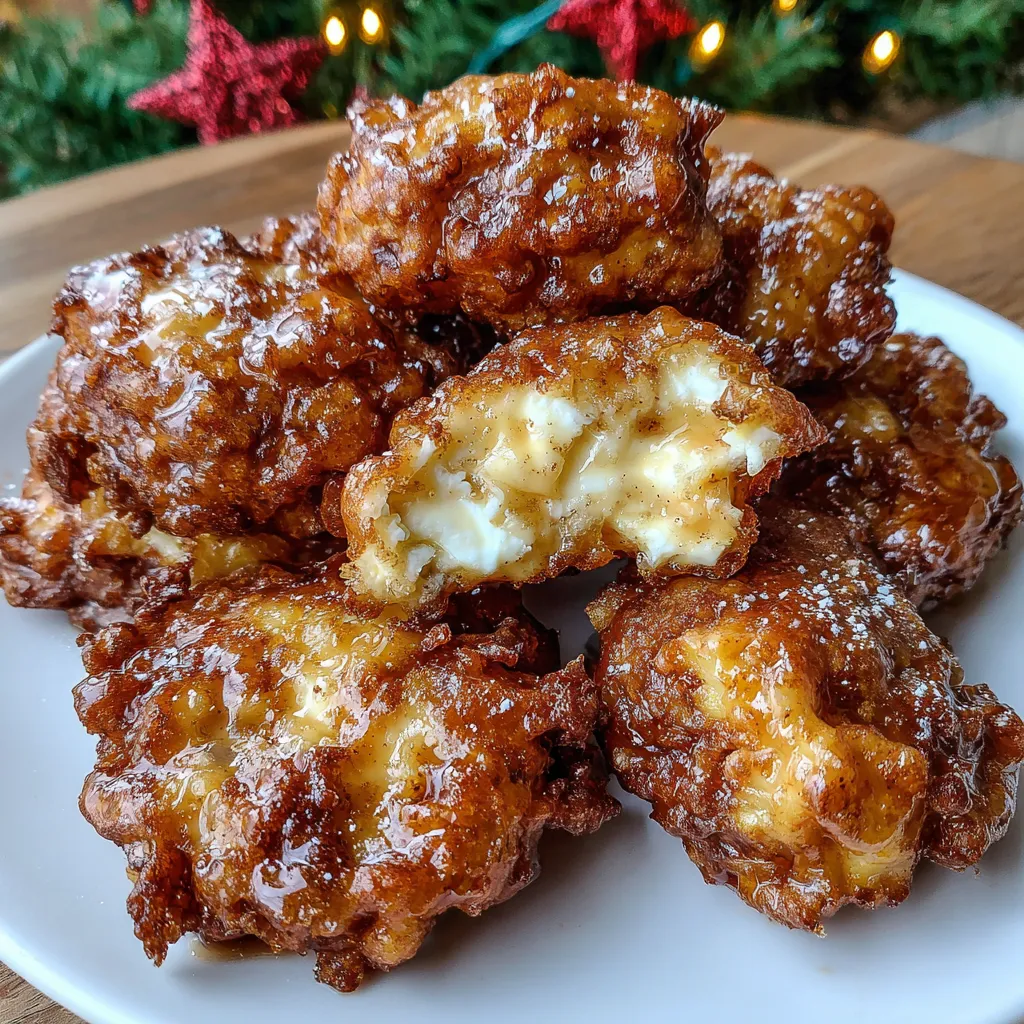 Cottage Cheese Cinnamon Apple Christmas Fritters