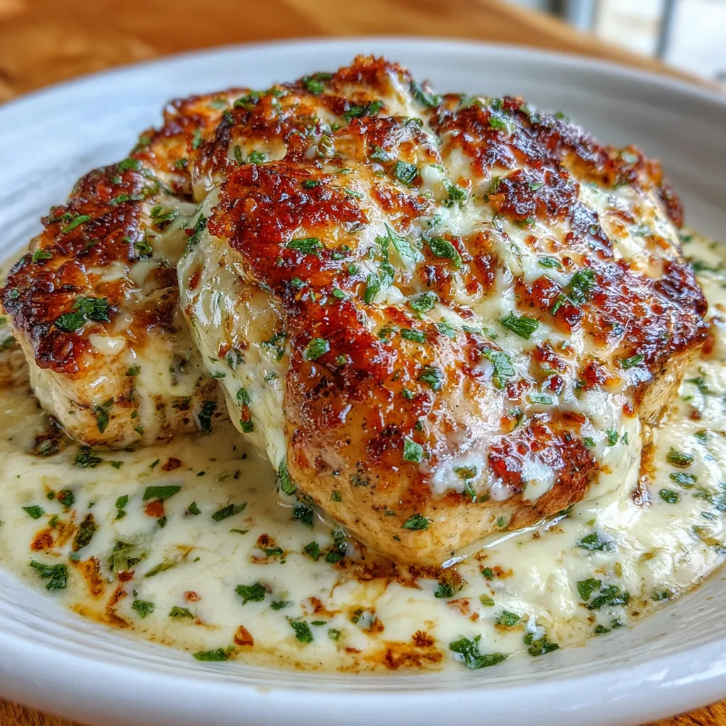 Cottage Cheese Creamy Garlic Parmesan Christmas Chicken