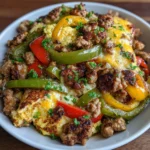 Cottage Cheese Turkey Pepper Skillet