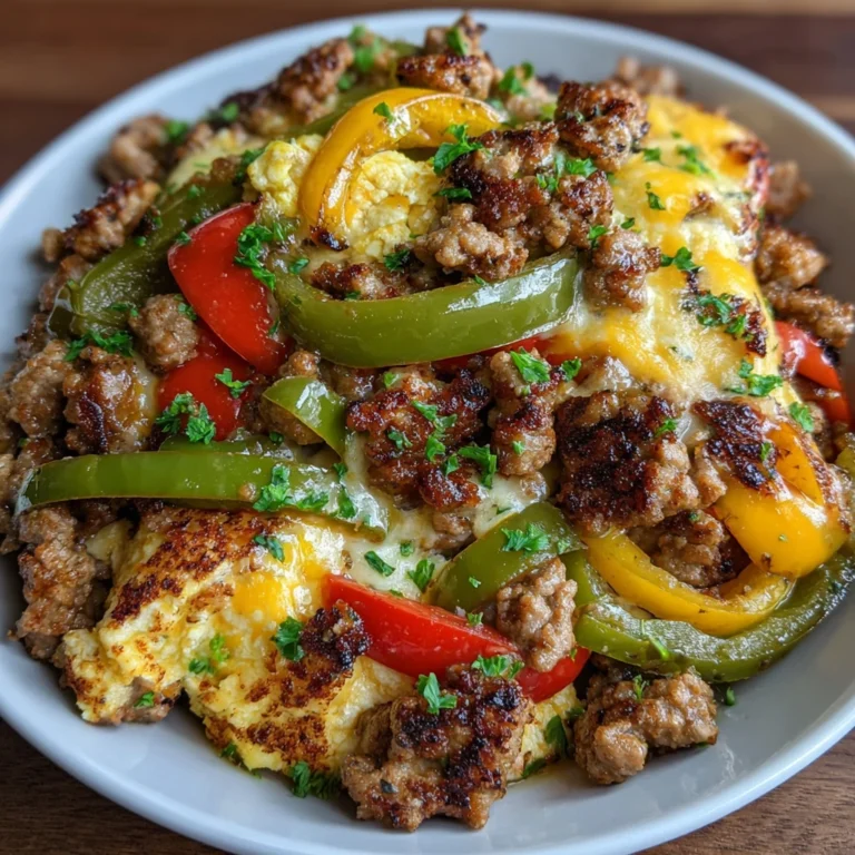 Cottage Cheese Turkey Pepper Skillet