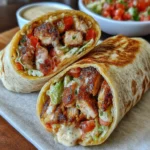Dill Pickle Ranch Smash Chicken Wraps with Crispy Tortilla Crunch