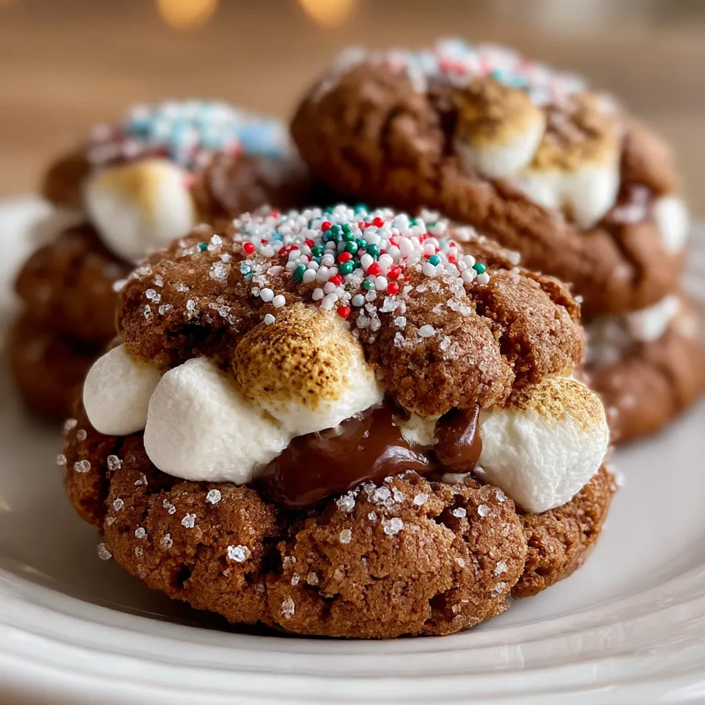 Marshmallow Hot Cocoa Surprise Cookies