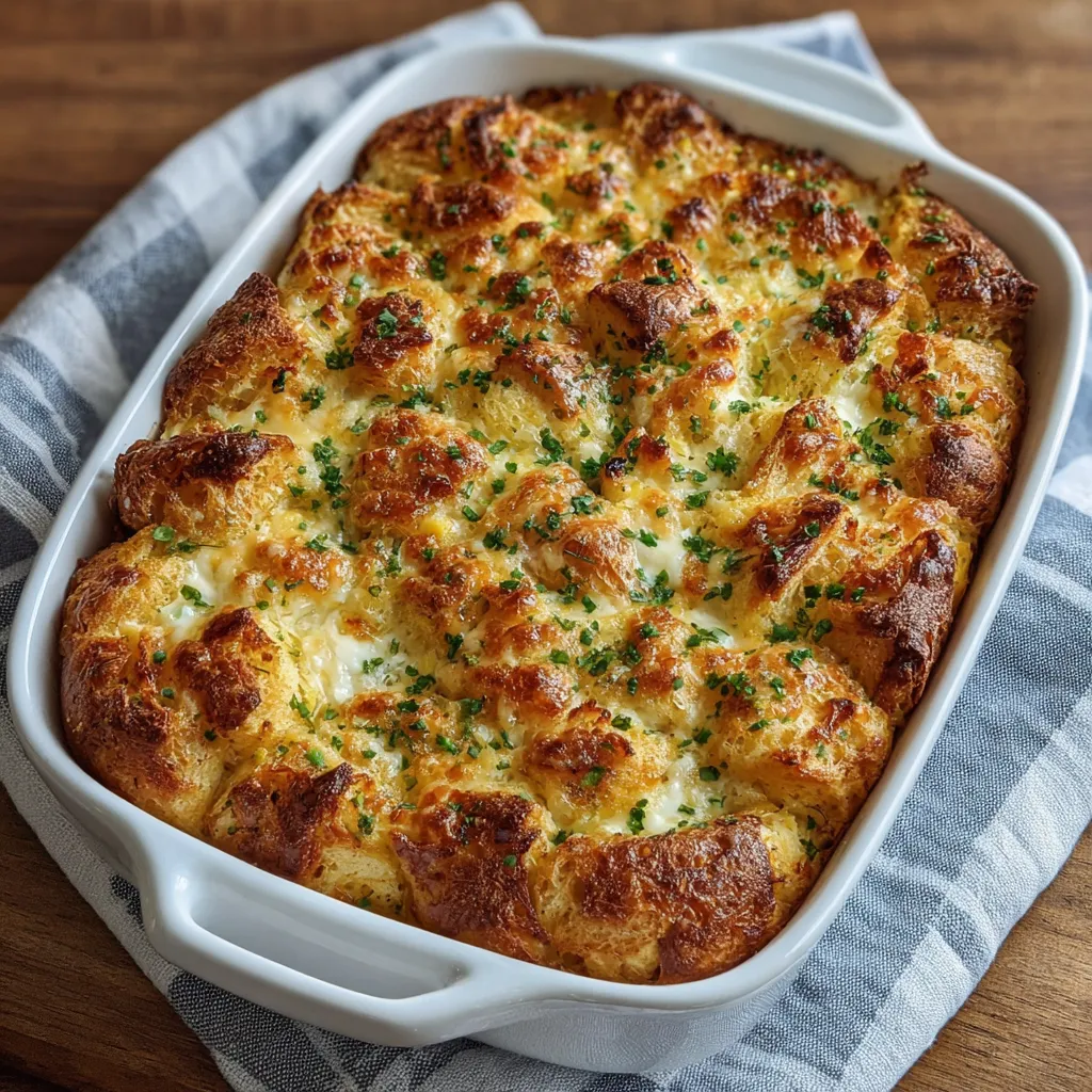 Overnight Croissant Breakfast Casserole