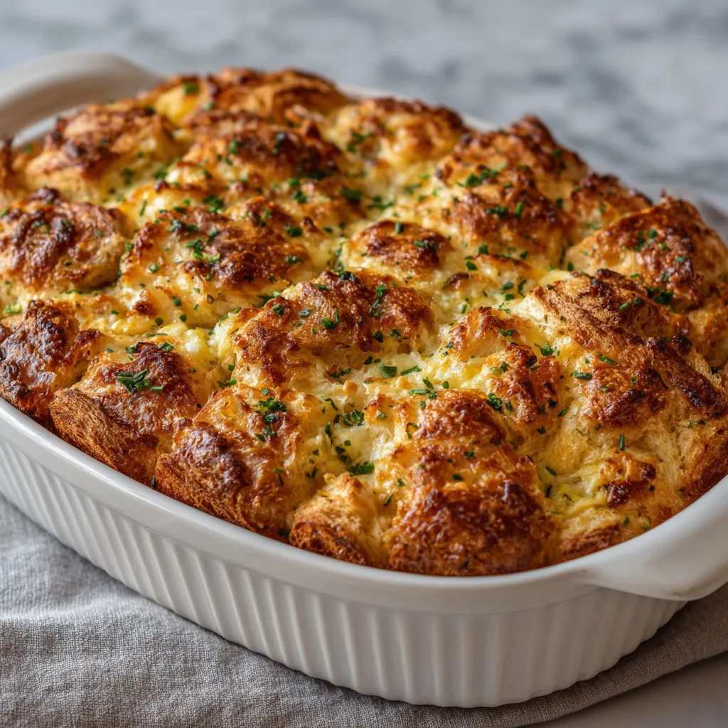 Overnight Croissant Breakfast Casserole