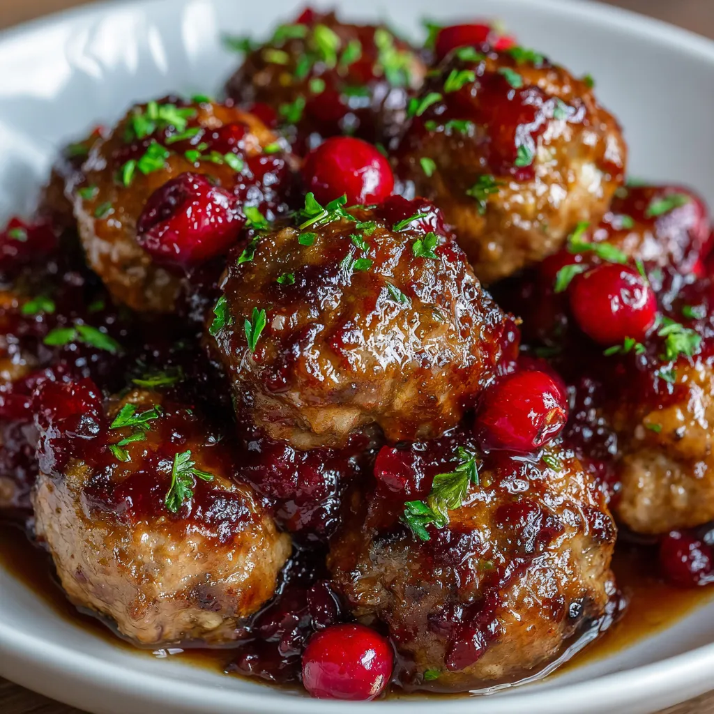 Quick Christmas Cranberry Meatballs