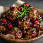 Quick Christmas Cranberry Meatballs