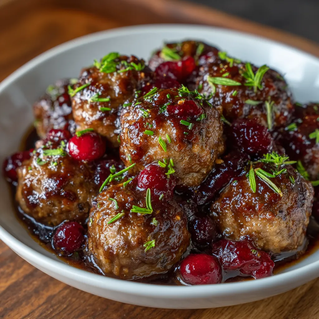 Quick Christmas Cranberry Meatballs