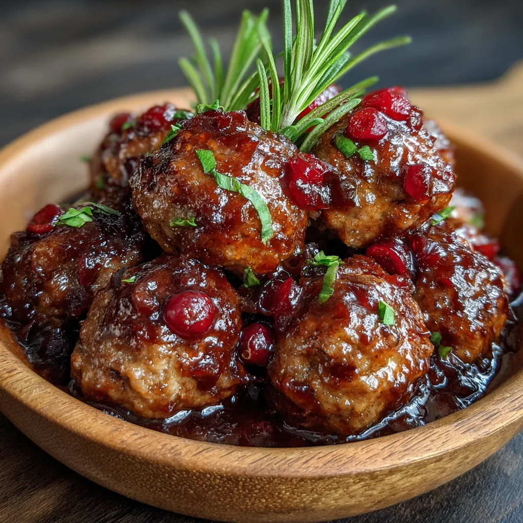 Quick Christmas Cranberry Meatballs