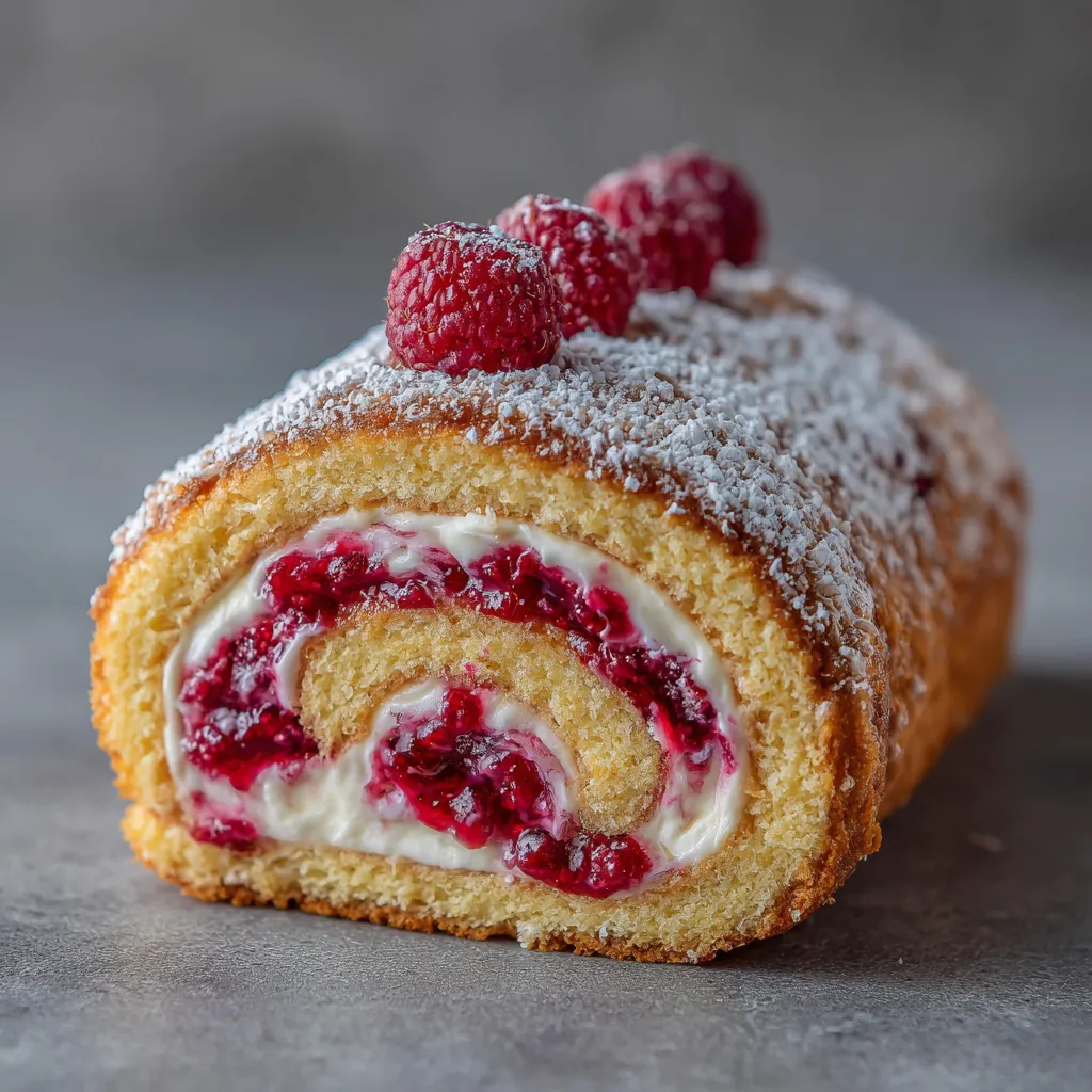 Raspberry Swirl Christmas Roll