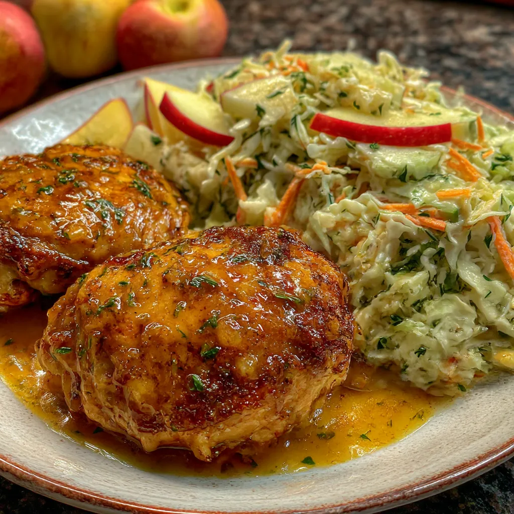 Sticky Apple Cider Chicken with Crisp Autumn Slaw 40. 6 Sticky Apple Cider Chicken with Crisp Autumn Slaw