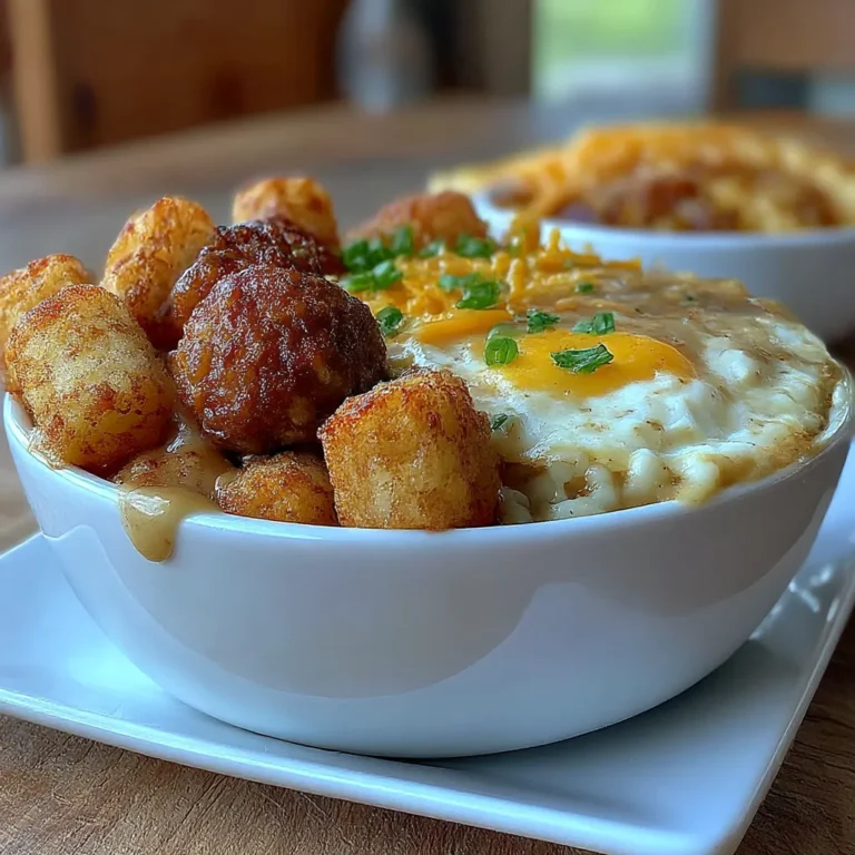 Tater Tot Breakfast Bowl with Sausage Gravy