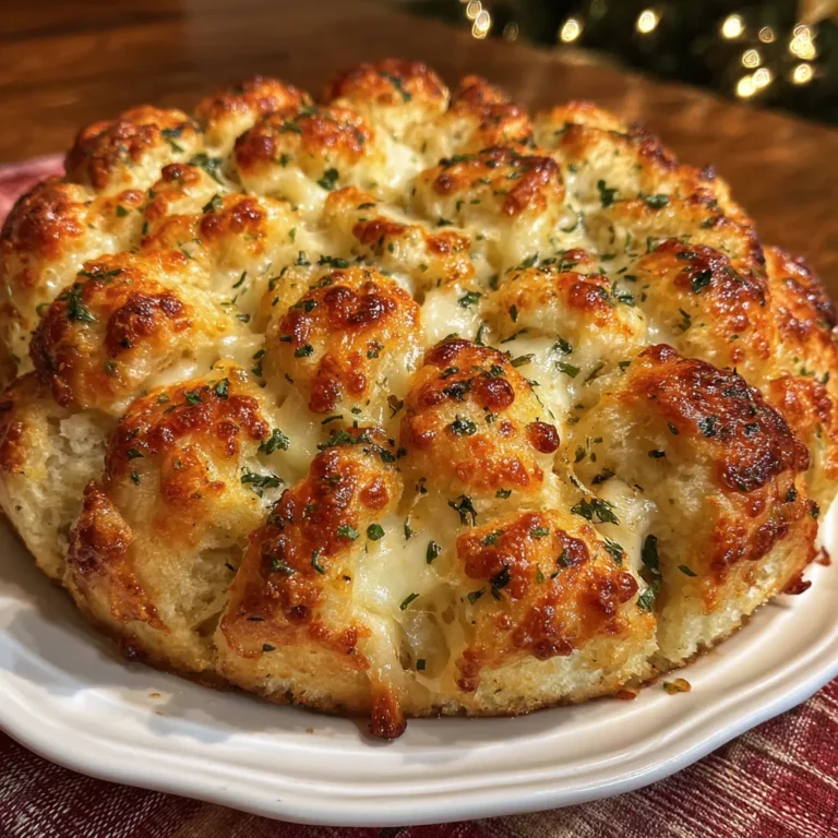 Cheesy Pull Apart Christmas Bread