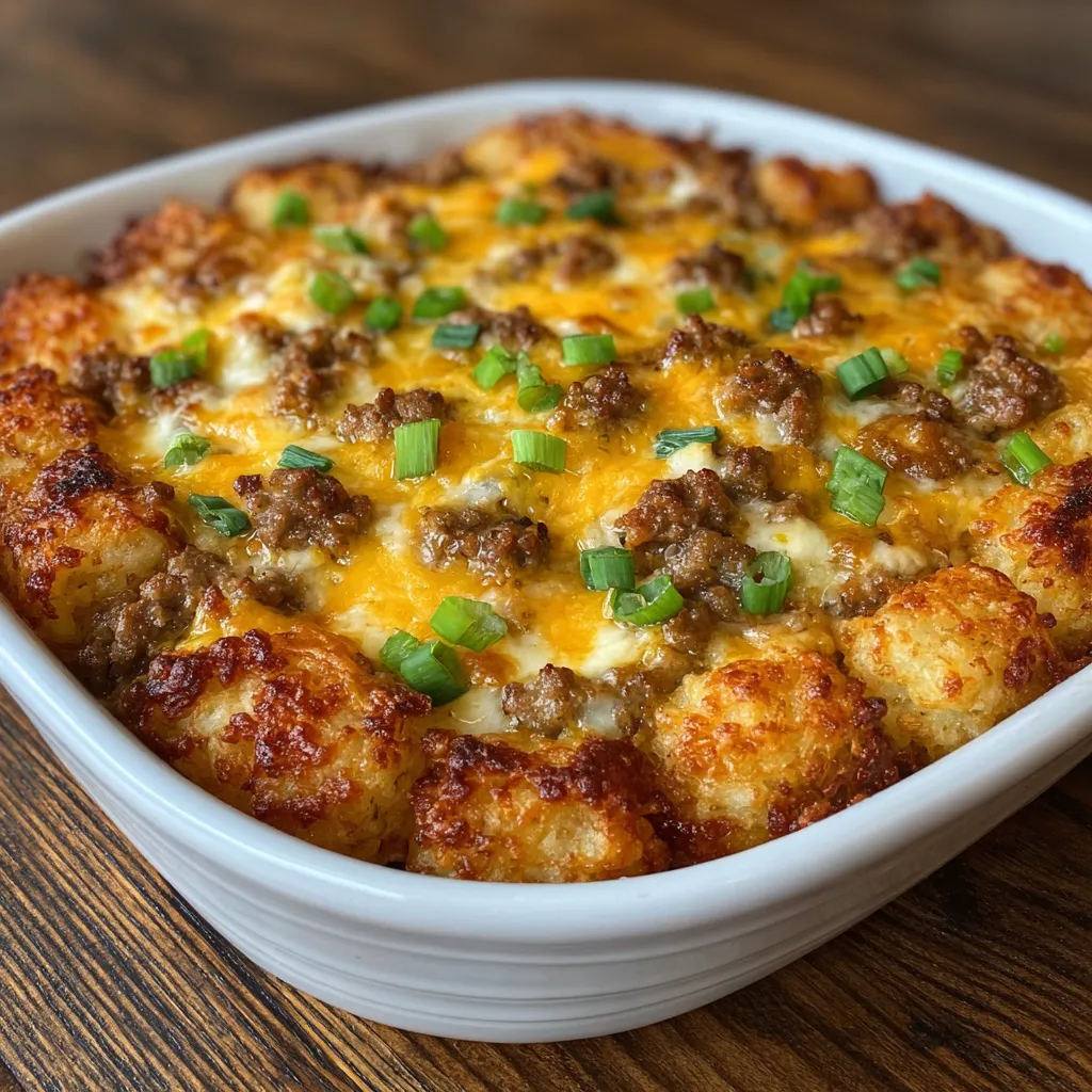 Tater Tot Turkey Sausage Breakfast Casserole 5-Ingredient Delicious Crowd-Pleasing Easy. 8 Tater Tot Turkey Sausage Breakfast Casserole
